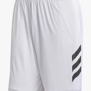 adidas White and Black Athletic Men Shorts